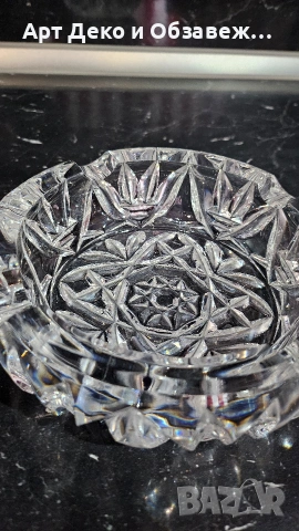 Кристален пепрлник за пури, снимка 4 - Антикварни и старинни предмети - 53704109