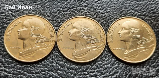 Лот монети 20 сантима различни години- Франция/5/ - чудесни !, снимка 5 - Нумизматика и бонистика - 49655044