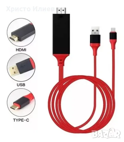 HDMI кабел за телевизор към телефон type c, снимка 3 - Кабели и адаптери - 56307871