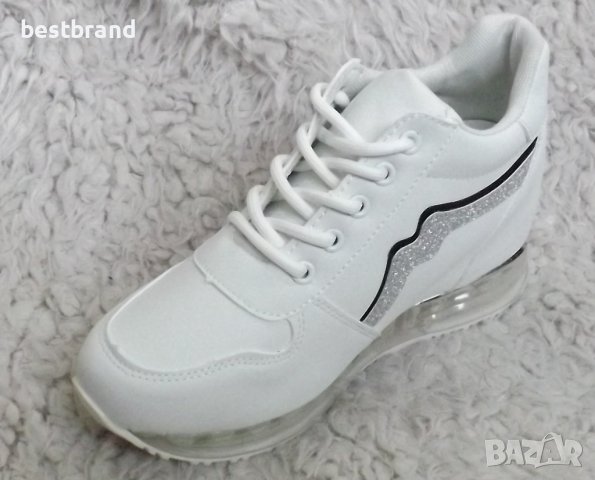 Обувки, скрита платформа, бели, код 274/ББ2/35, снимка 5 - Дамски ежедневни обувки - 39456354
