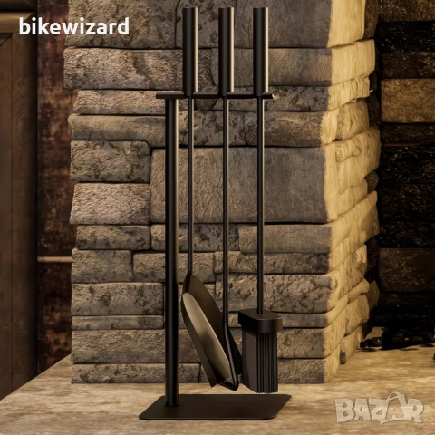 Комплект инструменти за камина  със стойка – четка, лопата, ръжен  НОВИ, снимка 3 - Други стоки за дома - 53718522