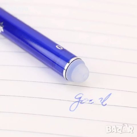 4504 Триещ се син химикал с гума Aodemei, 0.5mm, снимка 4 - Ученически пособия, канцеларски материали - 44474786