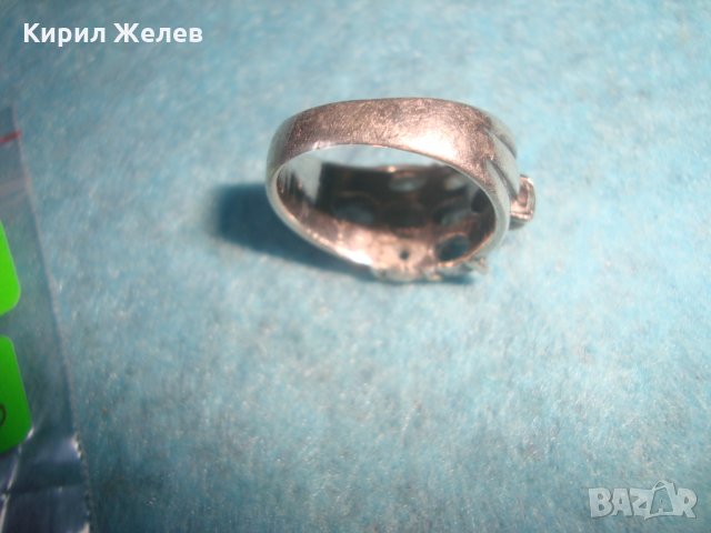 СРЕБЪРЕН МОДЕН ПРЪСТЕН РОДИРАНО СРЕБРО 925 с ФАСЕТИРАНИ ЦИРКОНИ 25851, снимка 13 - Пръстени - 35826201
