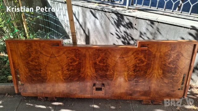Уникални орехови пана 180 см – старо масивно легло, снимка 3 - Спални и легла - 55948065