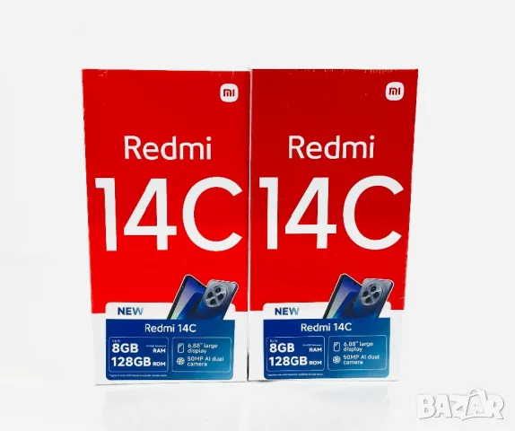 НОВ! Телефон Xiaomi Redmi 14C 128GB 4RAM Black / Blue 2г. Гаранция! 235 лв, снимка 1