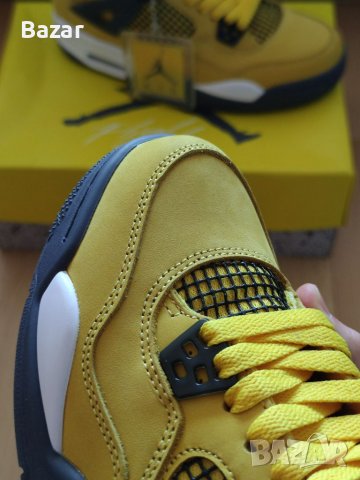 Nike Air Jordan Retro 4 Yellow Lightning Кецове Обувки Маратонки Нови Дамски Размер 39 Номер , снимка 7 - Кецове - 38604246