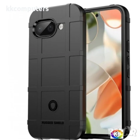 Google Pixel 9a Удароустойчив Square Grid Design Калъф и Протектор