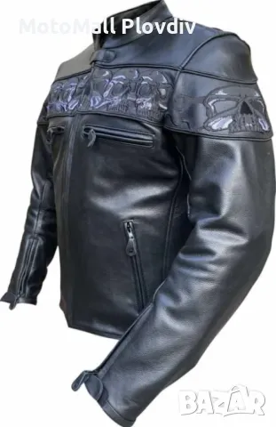 ПРОМО Motomall кожено ново чопър яке рокер всички размери кожа мотор, снимка 4 - Аксесоари и консумативи - 49169510
