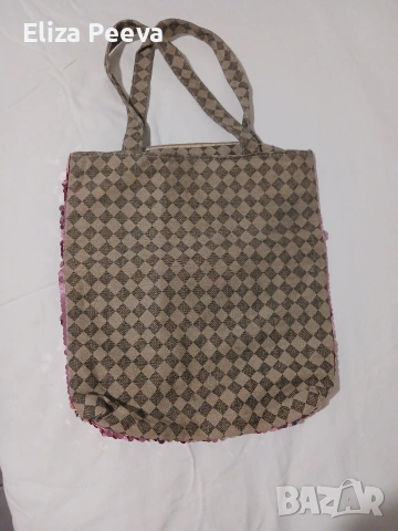 Чанта с паети в розов цвят., снимка 3 - Чанти - 53488628