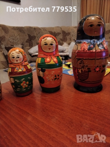 КРАСИВА СЪВЕТСКА МАТРЬОШКА ОТ 80 – ТЕ, снимка 5 - Антикварни и старинни предмети - 52586081