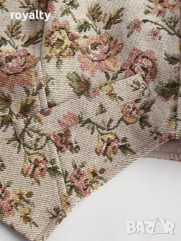 Бродиран, флорален елек от тъкан плат в Бохо стил 🍋, снимка 3 - Елеци - 49205936