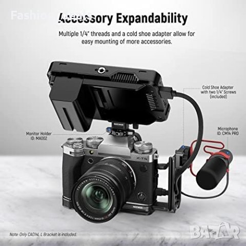 Нова X-T5 L скоба съвместима с FUJIFILM X-T5/Камера Снимане, снимка 5 - Чанти, стативи, аксесоари - 41520548