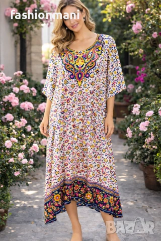 ЛЯТНИ РОКЛИ ЗА ПЛАЖ 2 модела - код 1219, снимка 2 - Рокли - 43265744