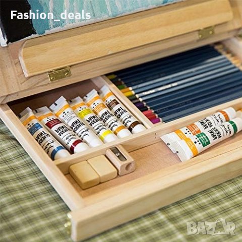 Нов Многофункционален Преносим Дървен Молберт Стойка за Скициране Рисуване , снимка 9 - Други - 42697357