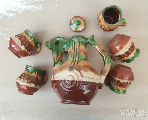 Битов керамичен сервиз за вино, снимка 6 - Сервизи - 48558540