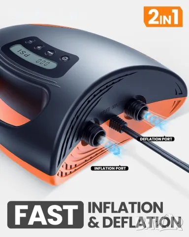 Суб борд  OutdoorMaster 20PSI SUP въздушна помпа с високо налягане Shark двустепенно , снимка 4 - Друга електроника - 49856991