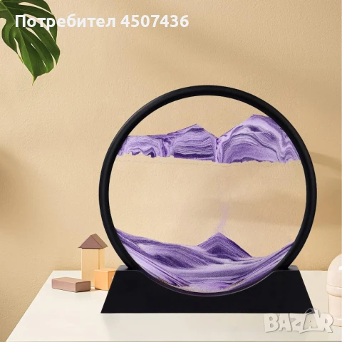 Стъклен пясъчен арт-Стояща динамична 3D картина с движещ се пясък, декорация за дома и офис, снимка 3 - Декорация за дома - 50796103