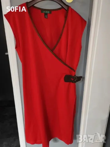 Ralph Lauren L червена зимна рокля