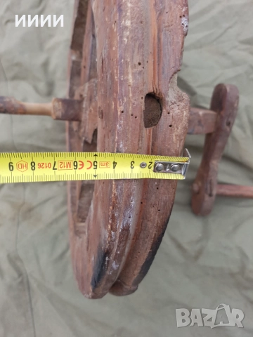 Колело от чакръг с манивела, снимка 3 - Антикварни и старинни предмети - 52215362