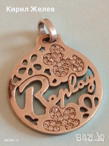 Сребърна висулка моден аксесоар от марката Replay с инкрустирани кристали 45725, снимка 6 - Колиета, медальони, синджири - 52933295