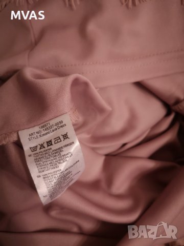 Нова официална дантелена рокля  S размер тъмно розова пепел от рози рокля за сватба , снимка 3 - Рокли - 41344605