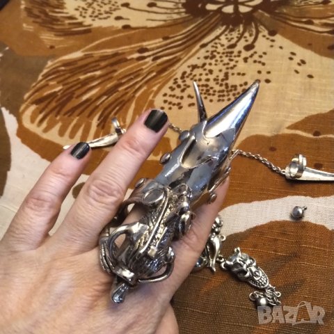 Метълски бижута гривна и пръст КОЛЕДНО НАМАЛЕНИЕ , снимка 3 - Бижутерийни комплекти - 41836950