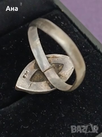 Красив сребърен пръстен със седеф # ГР50, снимка 2 - Пръстени - 44404354
