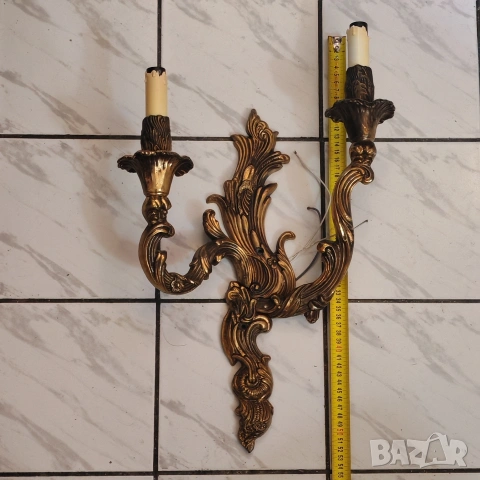 Масивен бронзов аплик стил Рококо. , снимка 6 - Антикварни и старинни предмети - 53201110