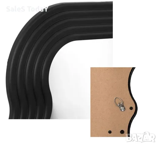 Огледало с черна рамка, 1,1м., снимка 2 - Огледала - 48249879