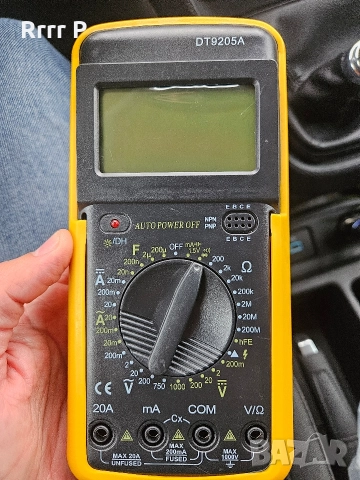 НОВ Дигитален измервателен уред/мултицет DT9205A + батерия, снимка 5 - Други инструменти - 52983948