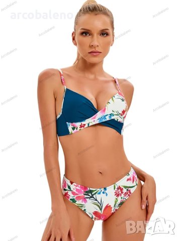 Дамски бански костюм с флорален принт, 9цвята, снимка 4 - Бански костюми - 41415609