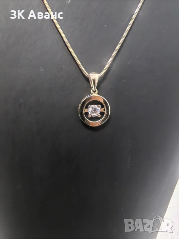 дамски златен синджир с висулка - 4,45гр. 14К, снимка 2 - Колиета, медальони, синджири - 53423848