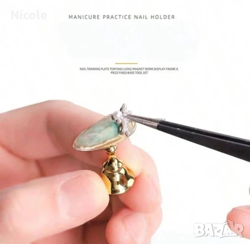 Комплект ръкавички за LED лампа и поставка за готови форми, снимка 8 - Педикюр и маникюр - 47987980