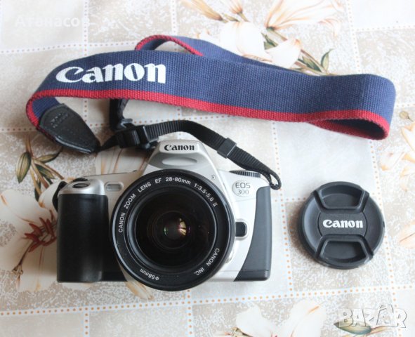 Canon EOS 300 + обектив Canon 28–80 mm f/3.5-5.6 II , снимка 1 - Фотоапарати - 40637300