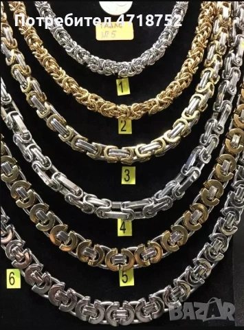 Мъжки ланци, различни видове