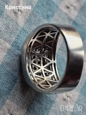 Масивен сребърен пръстен , снимка 7 - Пръстени - 49040814