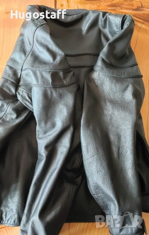 Ново Кожено яке Motomall черно телешки бокс мотор моторджийско Хл/2Хл, снимка 13 - Якета - 53334000