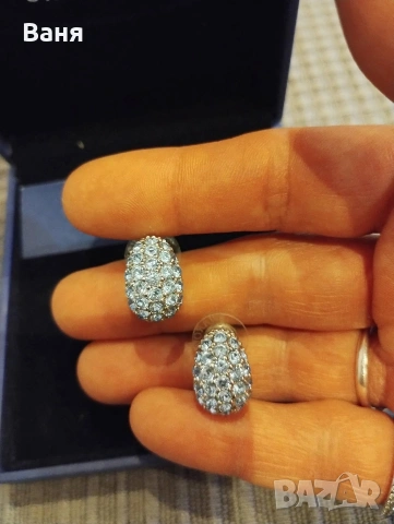 оригинални обеци Swarovski , снимка 6 - Обеци - 53579247