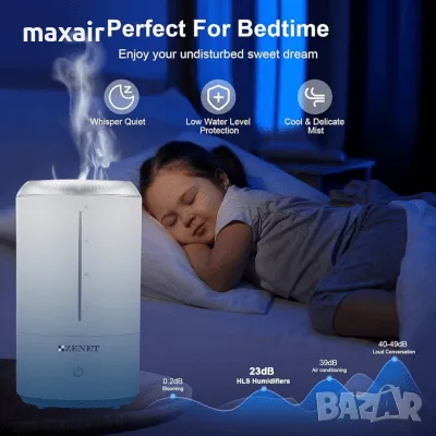 Zenet ZET-416 Ултразвуков овлажнител с ароматерапия*Безплатна доставка*Гаранция 2 години, снимка 5 - Овлажнители и пречистватели за въздух - 47725155