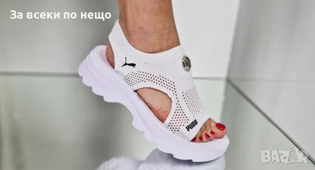 Puma Дамски Бели Сандали С Метален Акцент Пума Код P603, снимка 7 - Сандали - 50427836
