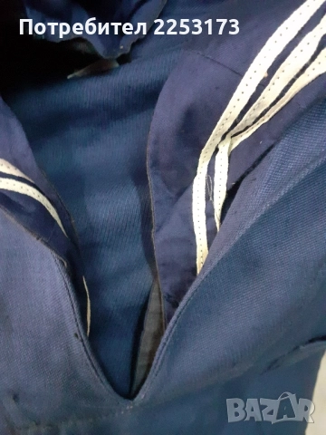 Моряшка бойна синя униформа, снимка 4 - Антикварни и старинни предмети - 52605505