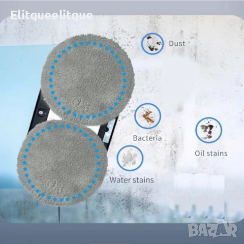 Интелигентен робот за почистване на прозорци с двойни въртящи се падове и вакуум 2800Pa, снимка 2 - Други стоки за дома - 52291921