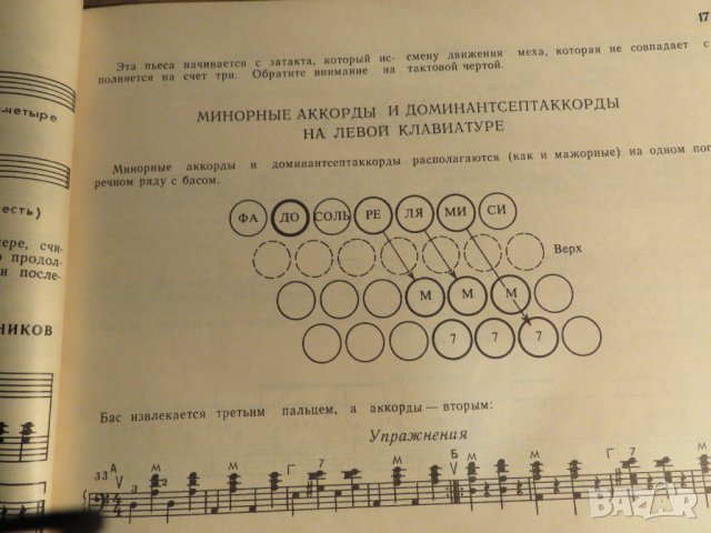 подробна школа за акордеон, учебник за акордеон В.Лушников Научи се сам да свириш на акордеон 1989, снимка 9 - Акордеони - 35662964