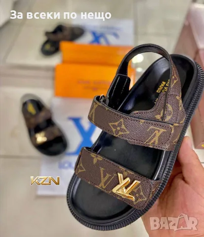 Louis Vuitton Дамски Кафеви Сандали Луис Витон Код SEM-652