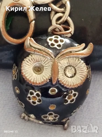 Метален ключодържател с формата на бухал 🦉 аксесоар за раници чанти 34320, снимка 2 - Други - 51119291