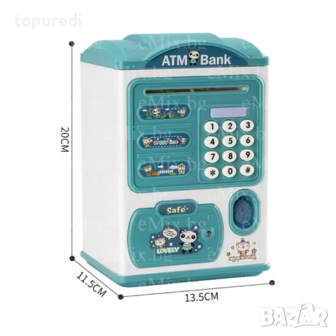 ДЕТСКА КАСИЧКА БАНКОМАТ С ПАРОЛА, снимка 7 - Други - 52401389