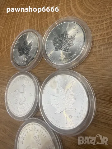 Лот инвестиционни сребърни монети по 1oz 9999 , снимка 3 - Нумизматика и бонистика - 55835045