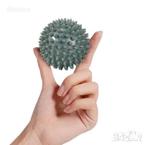 5867 Масажна топка с бодлички за самомасаж, 7 см, снимка 6 - Други - 50094346
