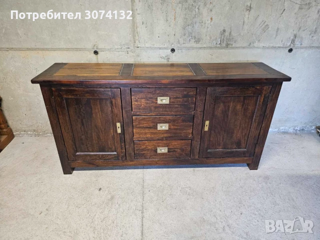 Контрабюфет уникална изработка (изцяло от масив) , снимка 5 - Шкафове - 51384418