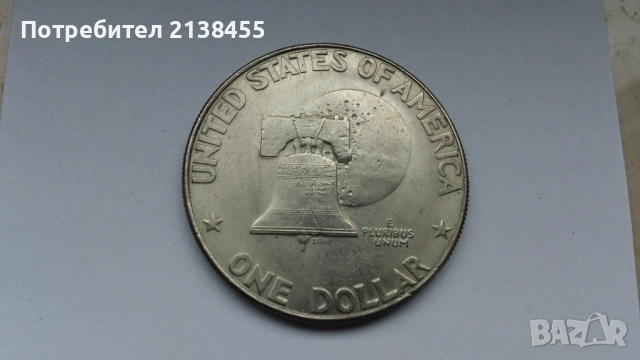 Отлично съхранявана и запазена монета от 1 долар 1976 година, буква D - USA, САЩ, снимка 7 - Нумизматика и бонистика - 52578705